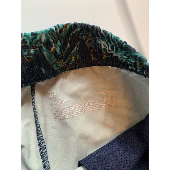 All in Motion boys swim trunks Size M (8-10) tropical foliage jungle ferns - Picture 3 of 3